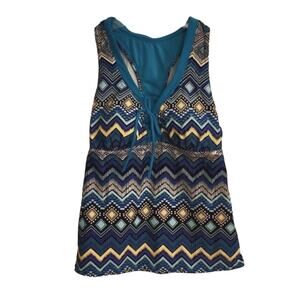 ZeroXposur Swim Top, Geometric Pattern, 12